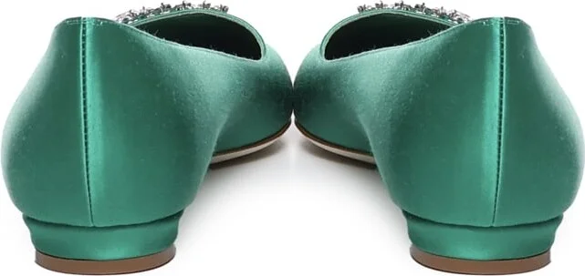 Flat Pumps With Satin Jewel Buckle - Image 3
