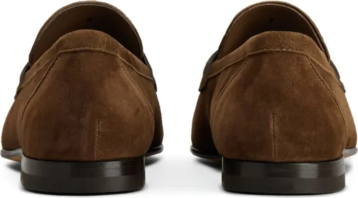 Flat Rubber Sole Suede Loafers - Image 3