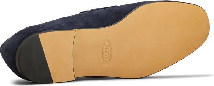 Flat Rubber Sole Suede Loafers - Image 4