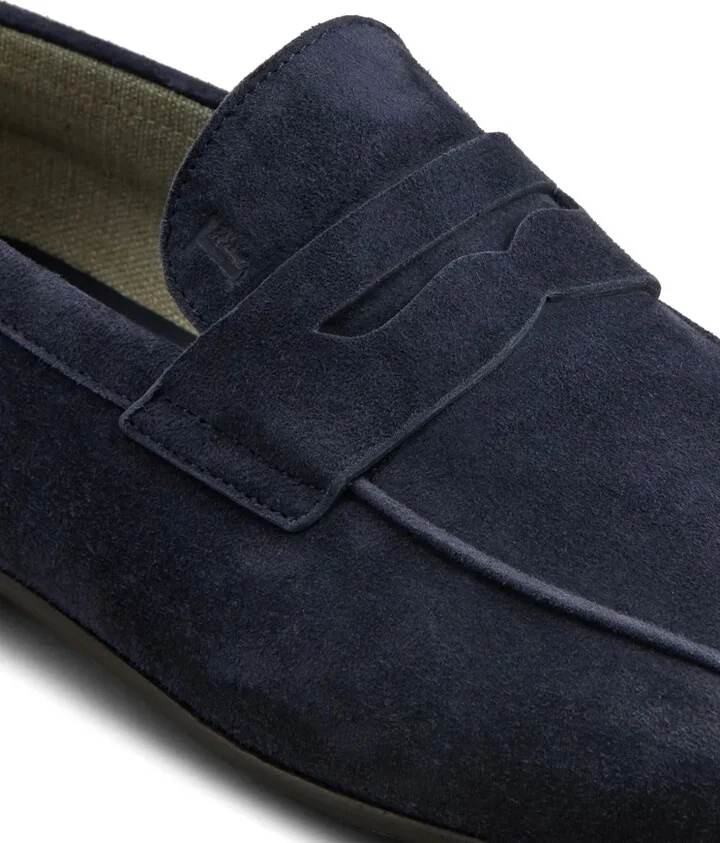 Flat Rubber Sole Suede Loafers - Image 5
