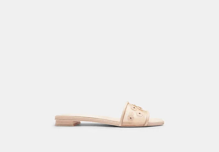 Flat Sandal With Tea Rose - Image 3