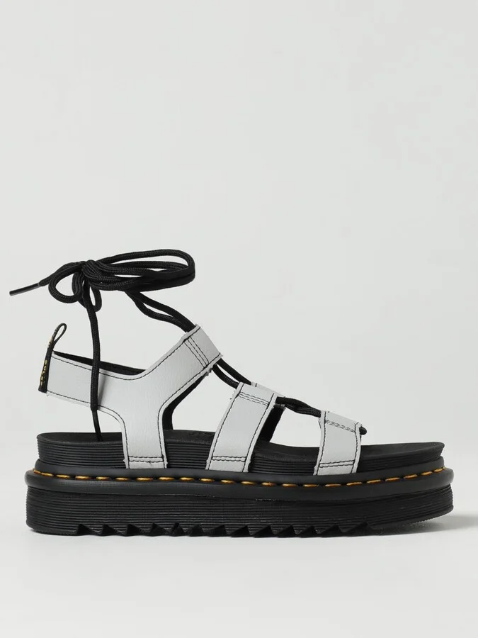 Flat Sandals DR. MARTENS Woman color Grey