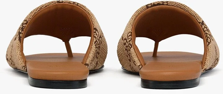 Flat Sandals in Lauretos Raffia Jacquard - Image 3