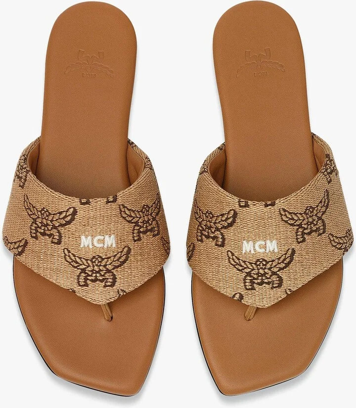 Flat Sandals in Lauretos Raffia Jacquard - Image 9