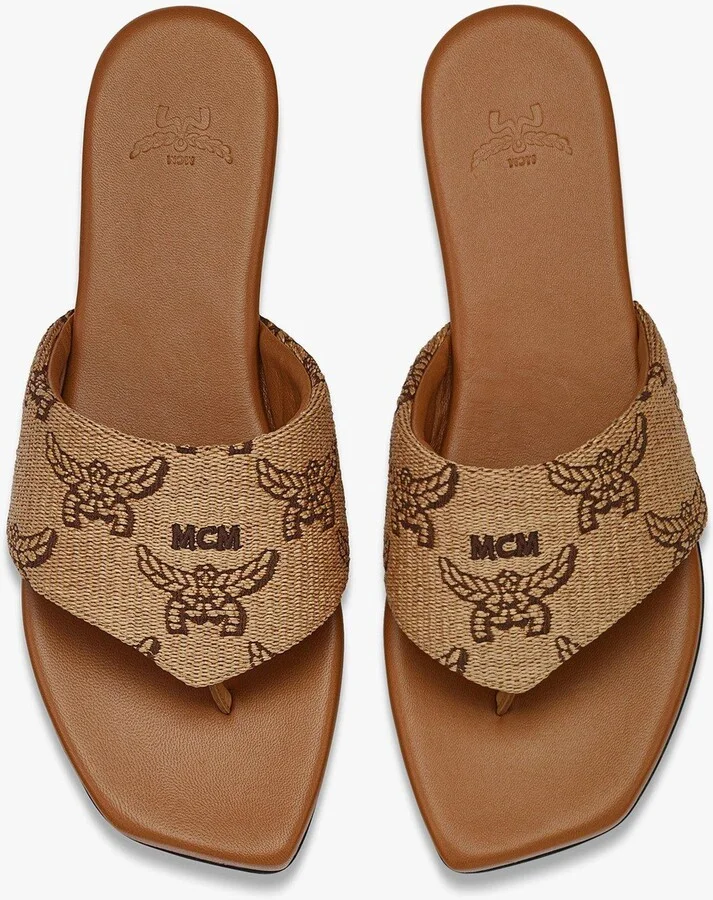 Flat Sandals in Lauretos Raffia Jacquard - Image 5