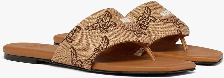 Flat Sandals in Lauretos Raffia Jacquard