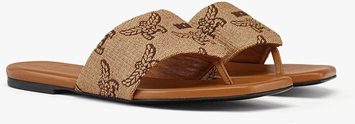 Flat Sandals in Lauretos Raffia Jacquard
