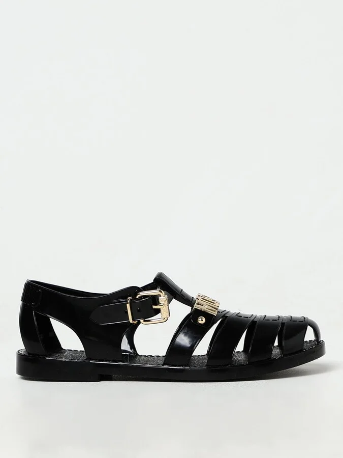 Flat Sandals MOSCHINO COUTURE Woman color Black