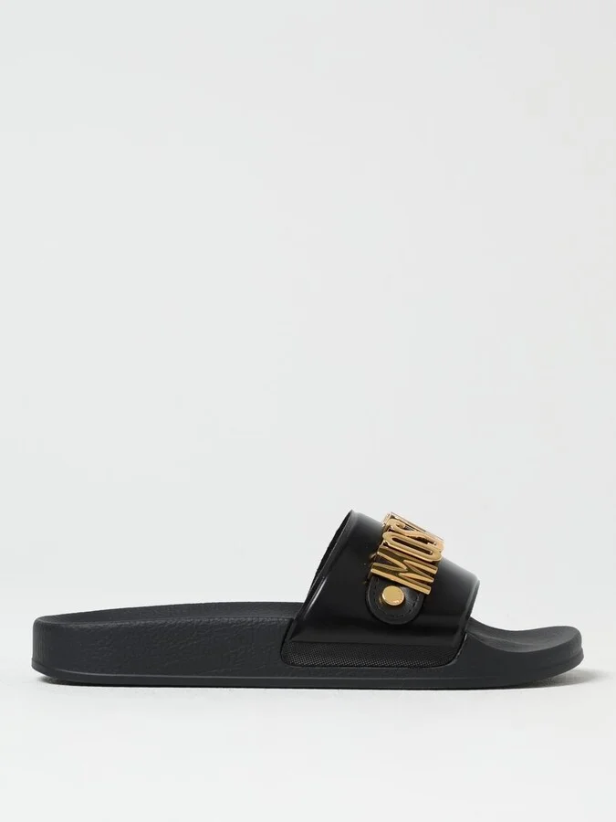 Flat Sandals MOSCHINO COUTURE Woman color Black