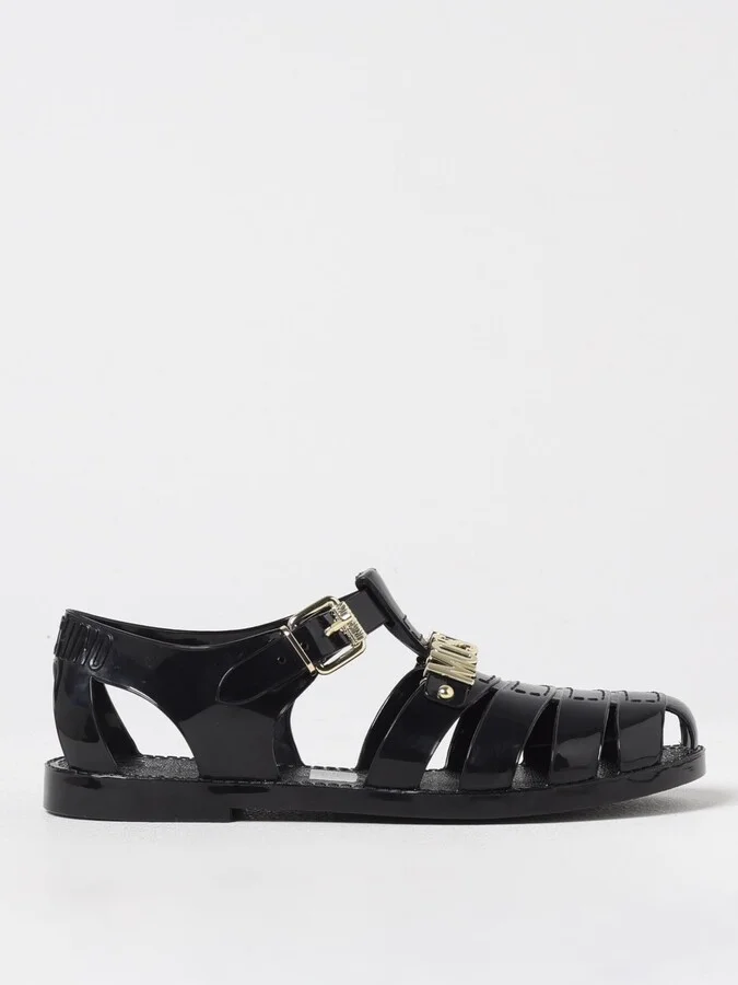Flat Sandals MOSCHINO COUTURE Woman color Black