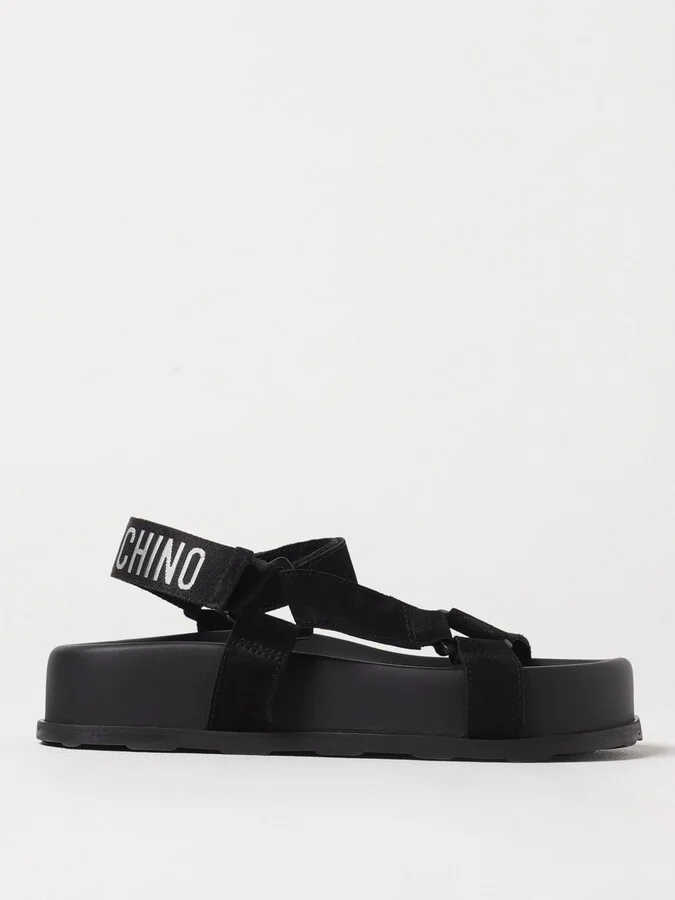 Flat Sandals MOSCHINO COUTURE Woman color Black