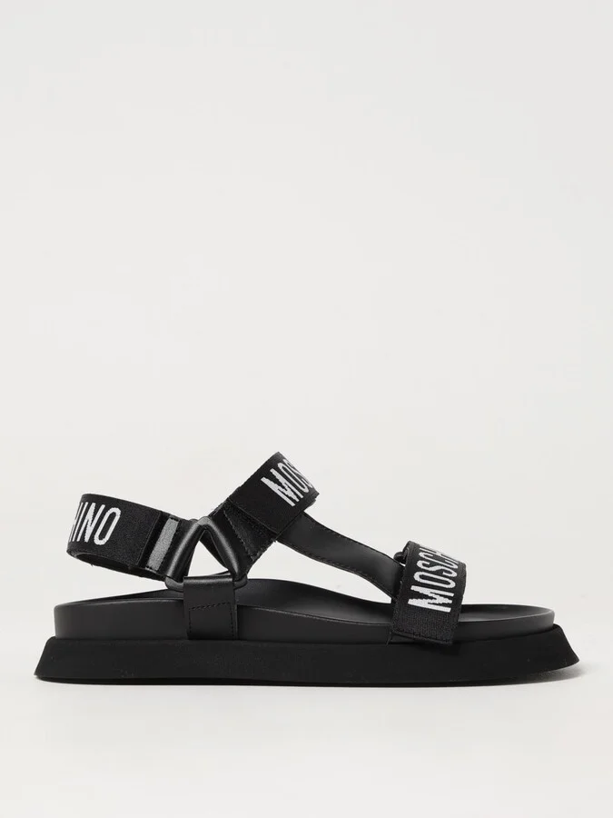 Flat Sandals MOSCHINO COUTURE Woman color Black