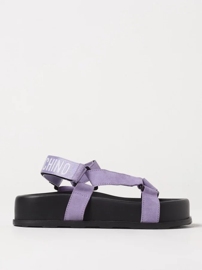 Flat Sandals MOSCHINO COUTURE Woman color Lilac