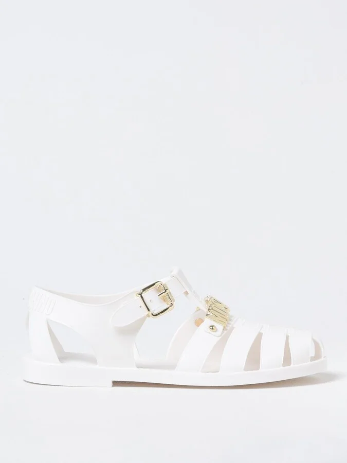 Flat Sandals MOSCHINO COUTURE Woman color White