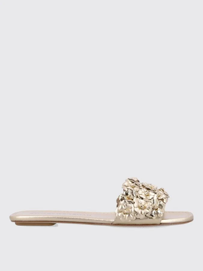 Flat Sandals STUART WEITZMAN Woman color Gold