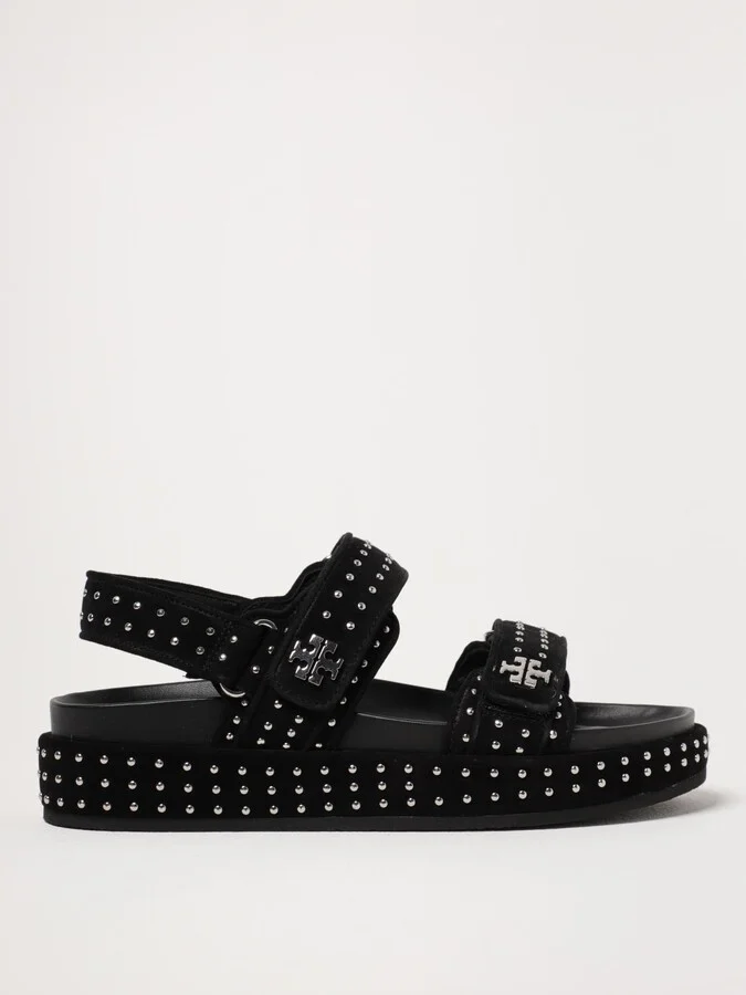 Flat Sandals TORY BURCH Woman color Black