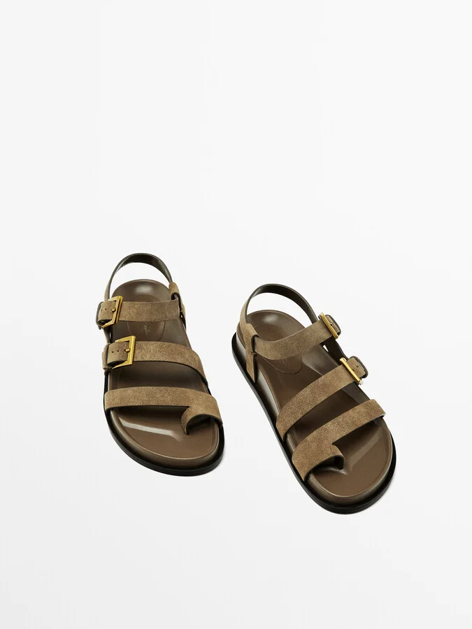 Flat Sandals With Buckles - Image 3