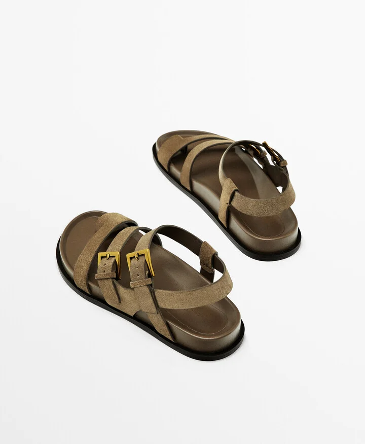 Flat Sandals With Buckles - Image 4
