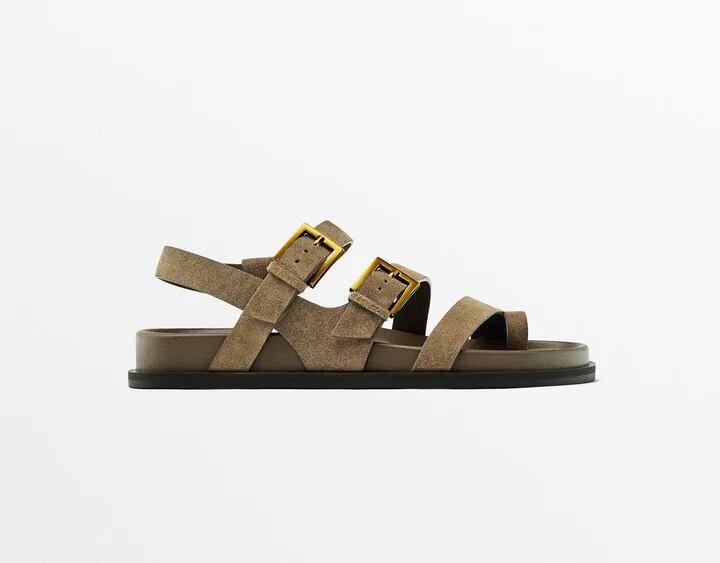 Flat Sandals With Buckles