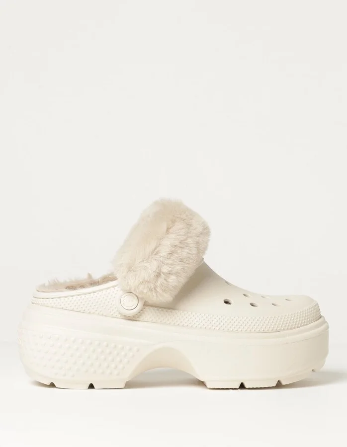 Flat Shoes CROCS Woman color Yellow Cream