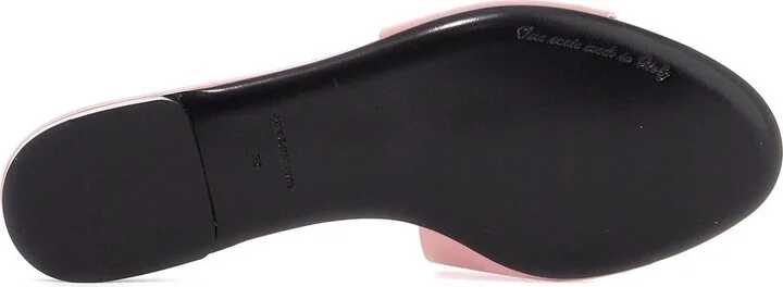 Flat Slipper In Pink Calfskin With Embossed Dg Logo - Image 5