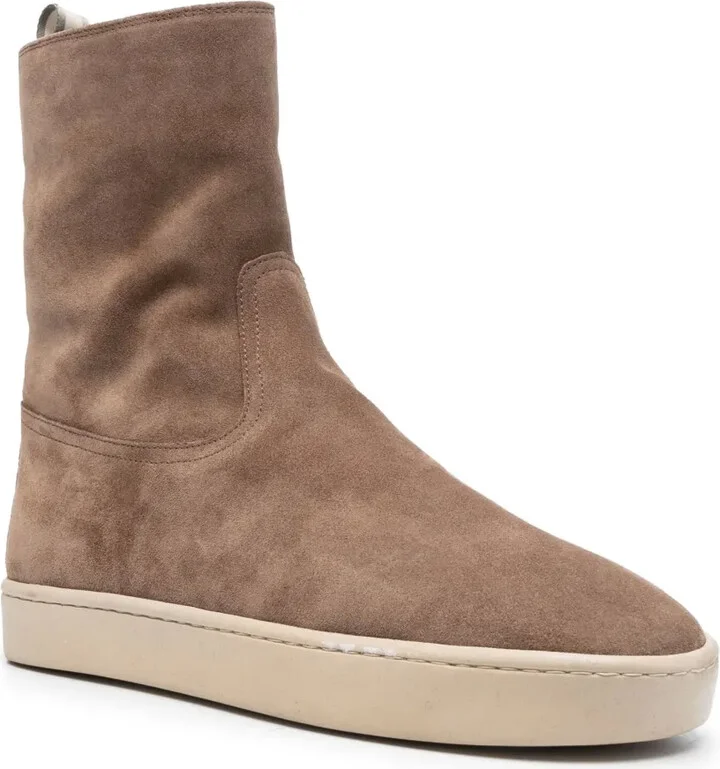 Flat-Sole Leather Boots - Image 2