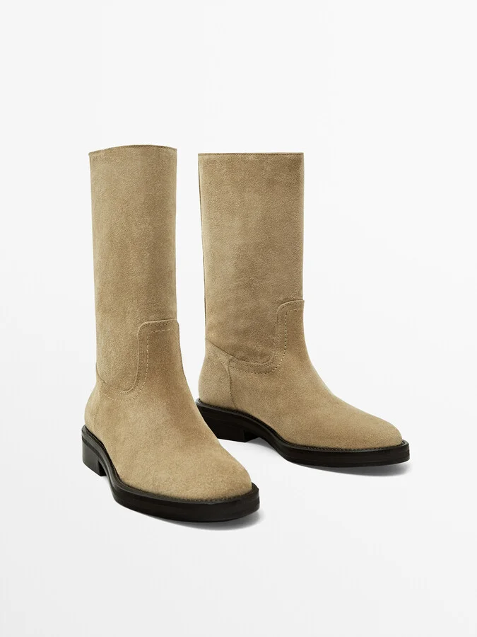 Flat Split Suede Ankle Boots - Image 3