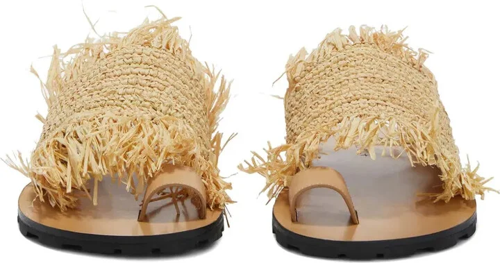 Flat Straw Sandals - Image 4