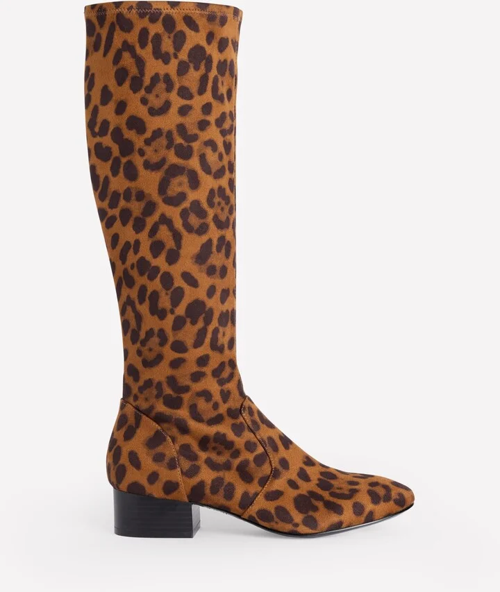 Flat Stretch Knee Boots, Acorn - Image 4