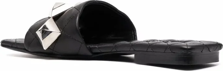 Flat Studded Matelassè Sandals - Image 3