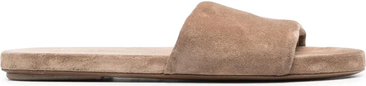 Flat Suede Slides