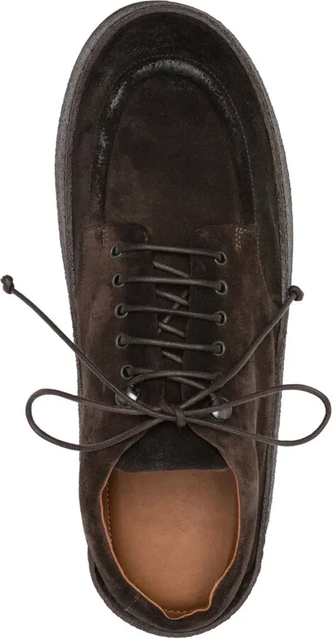 Flatform Lace-Up Suede Derby Shoes - Image 4