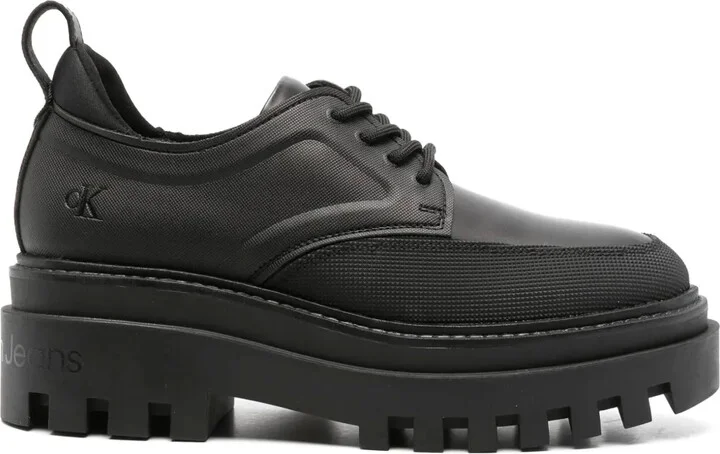 Flatform Leather Derby Shoes