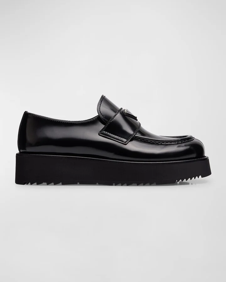 Flatform Leather Loafers