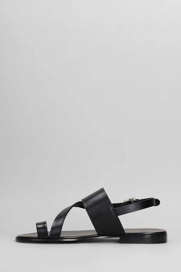 Flats In Black Leather - Image 3