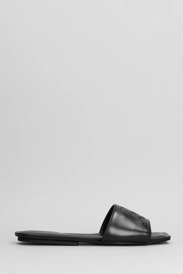 Flats In Black Leather