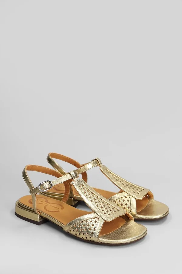 Flats In Gold Leather - Image 2