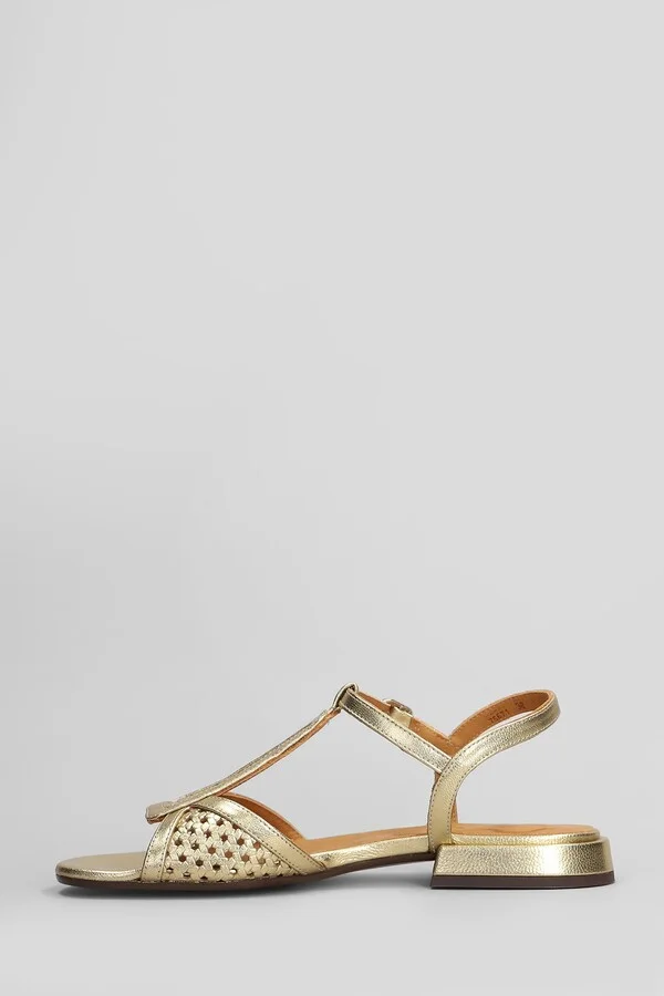 Flats In Gold Leather - Image 3