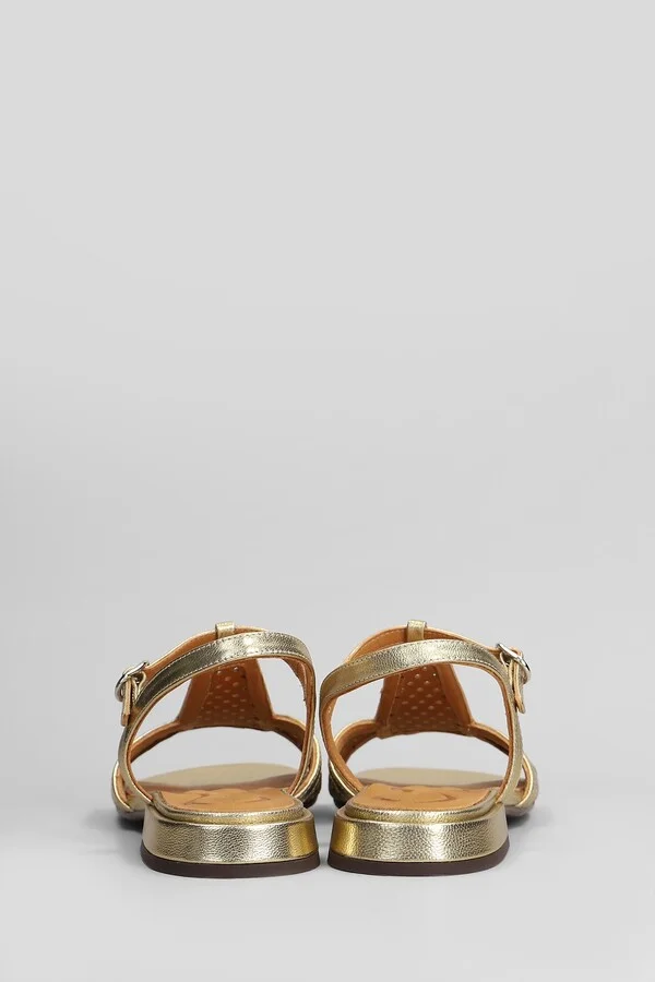 Flats In Gold Leather - Image 4