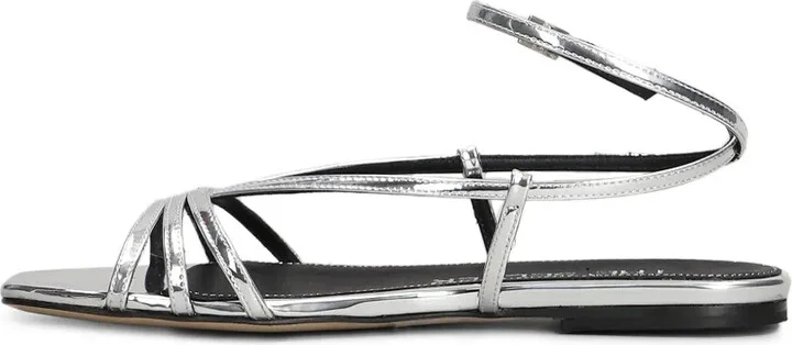 Flats in silver leather - Image 4