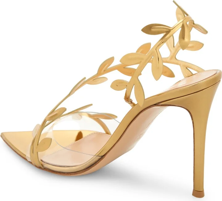 Flavia Leaf Pointed Toe Asymmetric Slingback Sandal - Image 2