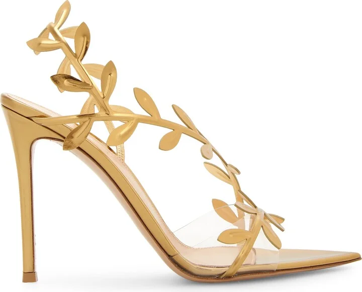 Flavia Leaf Pointed Toe Asymmetric Slingback Sandal - Image 3
