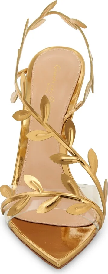 Flavia Leaf Pointed Toe Asymmetric Slingback Sandal - Image 4