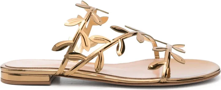 Flavia leather flat sandals
