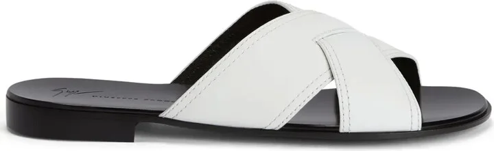 Flavio crossover-strap slides