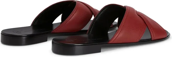 Flavio leather flat slides - Image 3