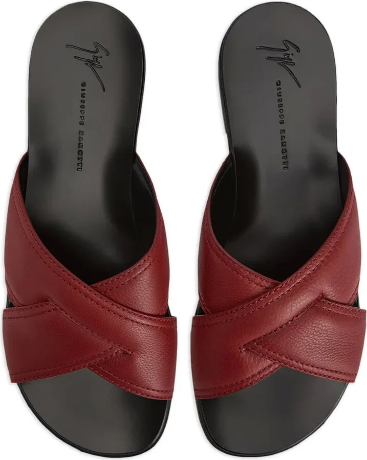 Flavio leather flat slides - Image 4