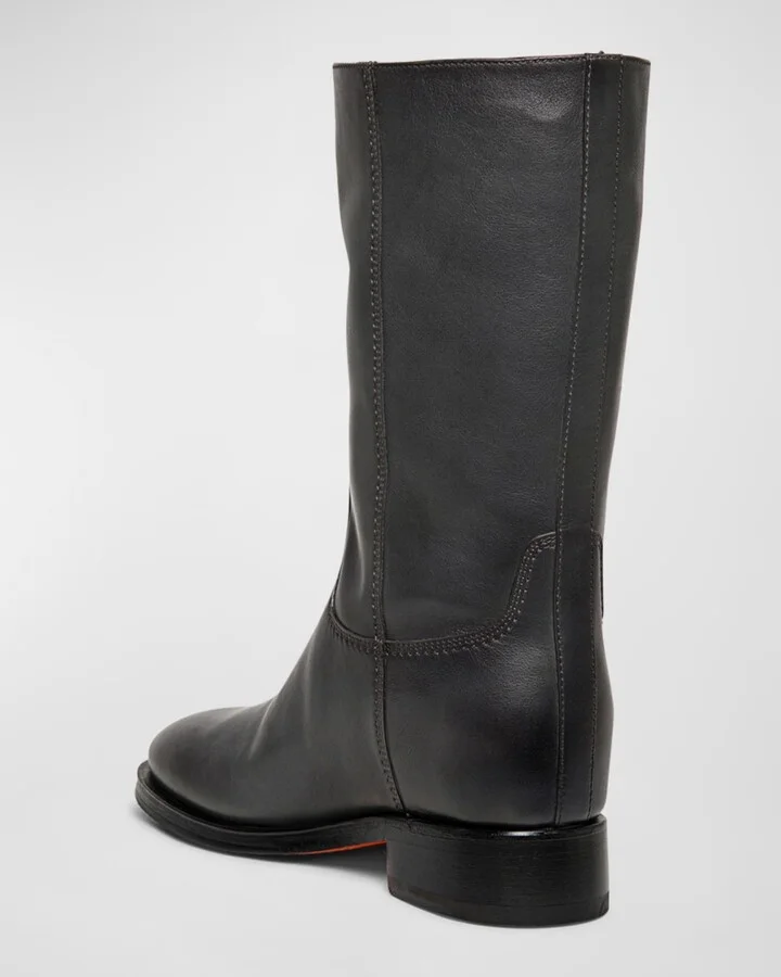 Fleeces Leather Mid Boots - Image 2