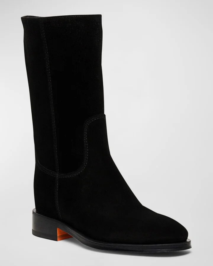 Fleeces Suede Tall Ranch Boots - Image 7