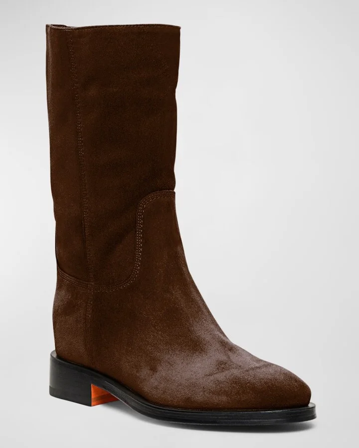 Fleeces Suede Tall Ranch Boots - Image 11